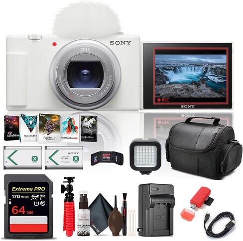 كاميرا VLOG Sony ZV-1 II لمبدعي المحتوى و Vloggers (أبيض) (ZV-1M2/W) in Saudi Arabia