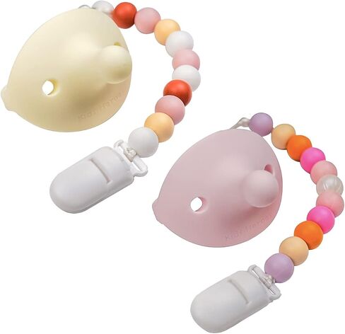 Kids Heroes Silicone Pacifiers للأطفال من 3-36 أشهر ، خالية من BPA ، 2 عبوة (الوردي والفانيليا) in Saudi Arabia