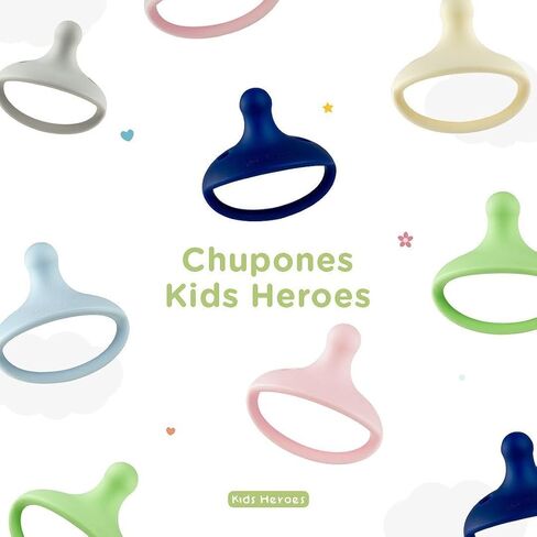 Kids Heroes Silicone Pacifiers للأطفال من 3-36 أشهر ، خالية من BPA ، 2 عبوة (الوردي والفانيليا) in Saudi Arabia