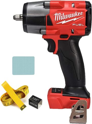 Milwaukee M18 18V Fuel 3/8'' Brushless Cordless Mid-Torque Compact Impact Wrench Bare Tool + Accessories, Black & Red in Saudi Arabia