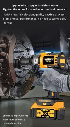 21V Cordless Impact Wrench and Drill Set with Battery and Quick Charger | Suitable for Car Repair, DIY, and Father's Day Gifts (Cordless drill + battery*1) in Saudi Arabia