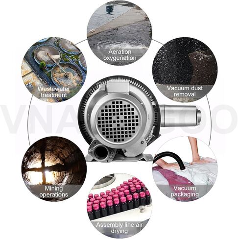 High Pressure Regenerative Blower, Dual Stage Vortex Fan for Fish Tank Aeration & Workshop Air Circulation, 700W Aluminum Electric Motor, 220V Industrial Air Pump in Kuwait