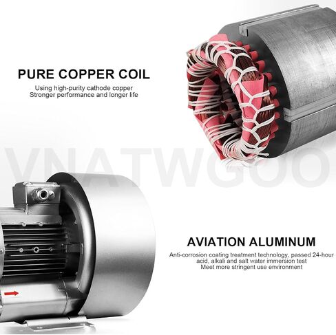 High Pressure Regenerative Blower, Dual Stage Vortex Fan for Fish Tank Aeration & Workshop Air Circulation, 700W Aluminum Electric Motor, 220V Industrial Air Pump in Kuwait