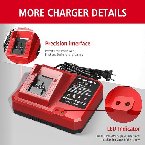 2 Packs 3.0Ah Replacement 20V Lithium Battery with Charger for Black and Decker 20V Max LBXR20, LB20, LBX20 Compatible with Extended Run Time Cordless Power Tools in Saudi Arabia