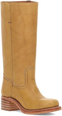 Women's Fashion Knee-High Boots Square Toe Wide Calf Design Boots Retro Casual Style Women Boots in Saudi Arabia