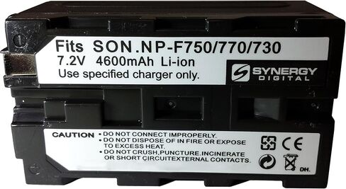 بطارية كاميرا الفيديو الرقمية التآزر ، متوافقة مع كاميرا الفيديو Sony CCD-TR940 ، (Li-ion ، 7.4v ، 4600 مللي أمبير في الساعة) ، بديل لبطارية Sony NP-F770 in Saudi Arabia