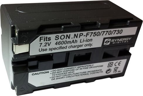 بطارية كاميرا الفيديو الرقمية التآزر ، متوافقة مع كاميرا الفيديو Sony CCD-TR940 ، (Li-ion ، 7.4v ، 4600 مللي أمبير في الساعة) ، بديل لبطارية Sony NP-F770 in Saudi Arabia