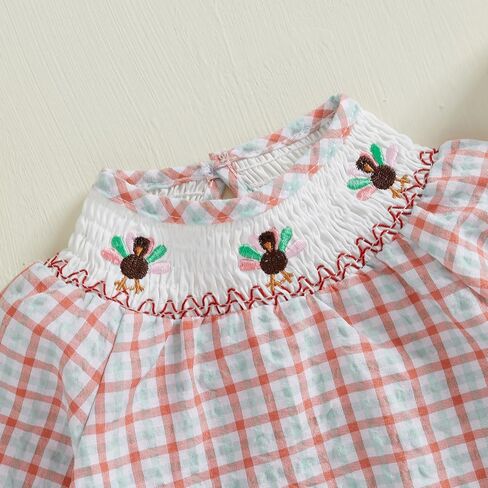 Baby Girl Outfits Smocked Bubble Romper Jumpsuit Long Sleeve Bodysuit Cute Newborn Infant Fall Winter Clothes in Kuwait