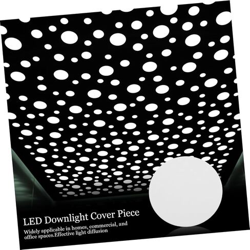 6Pcs Ceiling Lamp Diffuser Shades LED Downlight Diffuser for Chandelier Easy Installation Light Cover Uniform Light Spread Compatible with Multiple Environments in Saudi Arabia