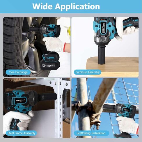 مفتاح التأثير اللاسلكي متوافق مع بطارية Makita 18V ، 1/2 "406 قدمًا (550 ن. in Saudi Arabia