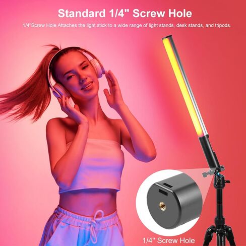 PULUZ 132 LEDs RGB Video Light، عصا محمولة تملأ الضوء بالألوان الكاملة، USB قابلة لإعادة الشحن لـ YouTube TikTok، التصوير الفوتوغرافي للصور، خلفية الحفلة in Kuwait