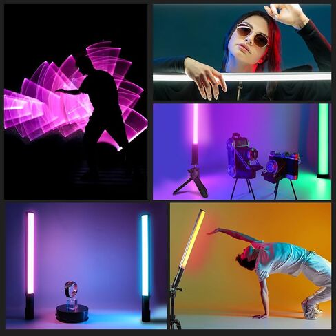 PULUZ 132 LEDs RGB Video Light، عصا محمولة تملأ الضوء بالألوان الكاملة، USB قابلة لإعادة الشحن لـ YouTube TikTok، التصوير الفوتوغرافي للصور، خلفية الحفلة in Kuwait