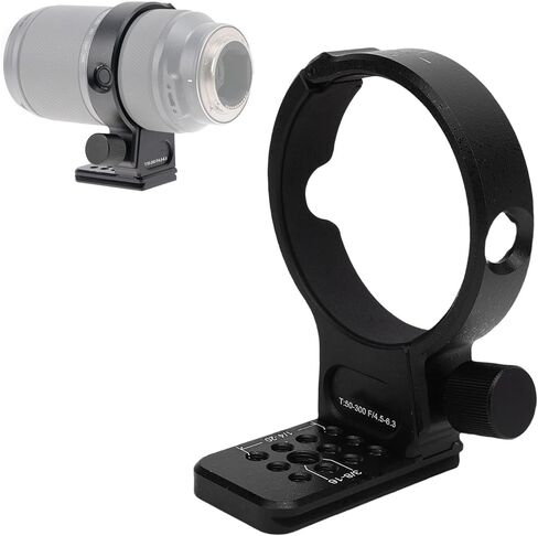 Gugxiom Metal Tripod Mount Ring FIT لـ Tamron T50-300mm F4.5-6.3 MOUNT TRIPOD TRIPOD ، محول رنين طوق ثلاثي القوائم مع فتحات المسمار 1/4in و 3/8in ، واجهة ARCA in Kuwait