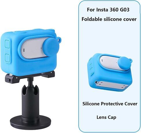حالة وقائية متينة لإكسسوارات الأكمام سيليكون كاميرا Insta360 (الأزرق) in Saudi Arabia