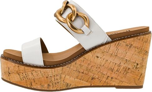 Corkys Footwear على أسافين 3.75 بوصة - اثنان من الإسفين من قسيمة Cork مع تفاصيل سلسلة مكتنزة - حيث تلتقي الراحة الأنيقة مع النعال المذكورة إيفا in Saudi Arabia