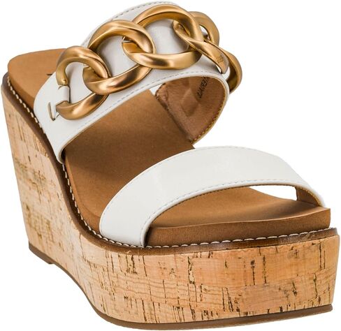 Corkys Footwear على أسافين 3.75 بوصة - اثنان من الإسفين من قسيمة Cork مع تفاصيل سلسلة مكتنزة - حيث تلتقي الراحة الأنيقة مع النعال المذكورة إيفا in Saudi Arabia