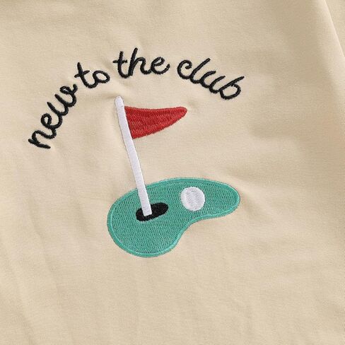 Newborn Baby Boy Girl Golf Clothes Funny Letter Sweatshirt Romper Golf Caddy Bodysuit Fall Winter Outfits in Kuwait