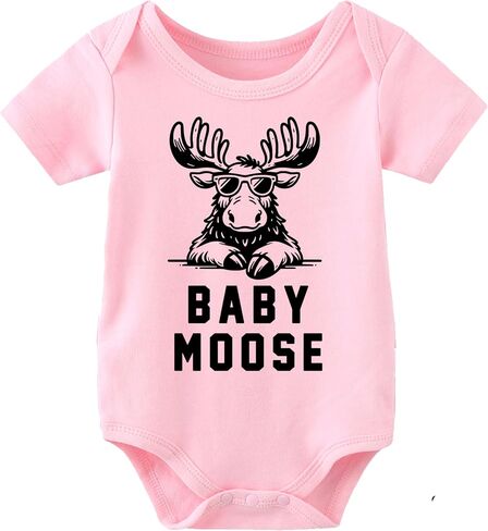 Baby Twins Bodysuit Baby Moose Newborn Cute Outfits Toddler Boy Girl Romper Set in Saudi Arabia