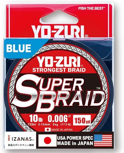 ضفائر عائمة من Yo-Zuri Superbraid بطول 150 ياردة، أزرق، 30 رطل in Kuwait