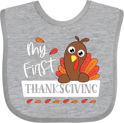 inktastic My 1st Thanksgiving Cute Turkey Baby Bib in Kuwait