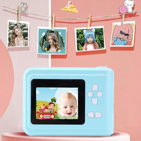 Bewinner Kids Instant Print Camera, 1080P HD Video Digital Kids Camera with Print Paper, 48MP Images, 2.4 Inch Screen Compact Portable Instant Cam for Boys & Girls (Blue) in Saudi Arabia