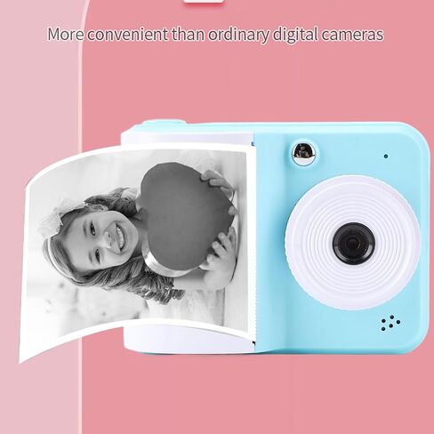 Bewinner Kids Instant Print Camera, 1080P HD Video Digital Kids Camera with Print Paper, 48MP Images, 2.4 Inch Screen Compact Portable Instant Cam for Boys & Girls (Blue) in Saudi Arabia