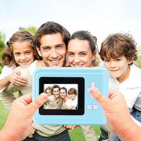 Bewinner Kids Instant Print Camera, 1080P HD Video Digital Kids Camera with Print Paper, 48MP Images, 2.4 Inch Screen Compact Portable Instant Cam for Boys & Girls (Blue) in Saudi Arabia