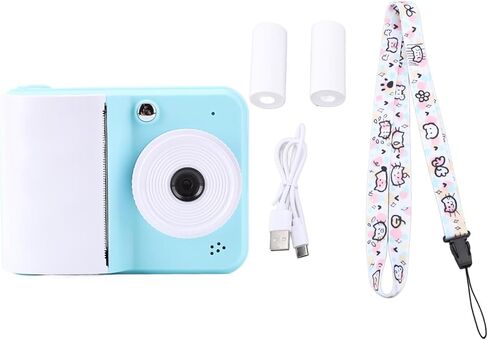 Bewinner Kids Instant Print Camera, 1080P HD Video Digital Kids Camera with Print Paper, 48MP Images, 2.4 Inch Screen Compact Portable Instant Cam for Boys & Girls (Blue) in Saudi Arabia