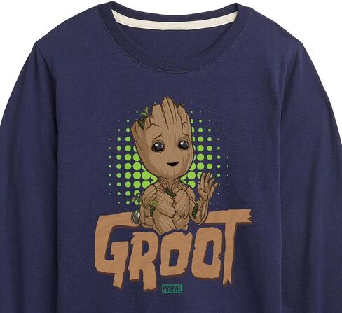 Marvel Guardians of The Galaxy - Baby Groot - Toddler and Youth Long Sleeve Graphic T-Shirt in Kuwait
