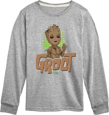Marvel Guardians of The Galaxy - Baby Groot - Toddler and Youth Long Sleeve Graphic T-Shirt in Kuwait
