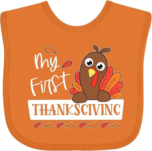 inktastic My 1st Thanksgiving Cute Turkey Baby Bib in Kuwait