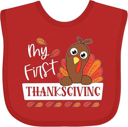 inktastic My 1st Thanksgiving Cute Turkey Baby Bib in Kuwait
