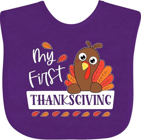 inktastic My 1st Thanksgiving Cute Turkey Baby Bib in Kuwait