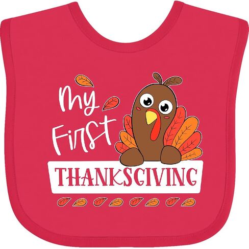 inktastic My 1st Thanksgiving Cute Turkey Baby Bib in Kuwait