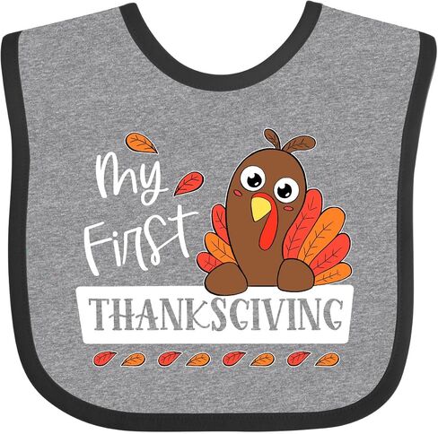 inktastic My 1st Thanksgiving Cute Turkey Baby Bib in Kuwait