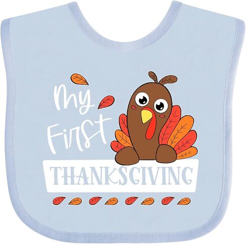 inktastic My 1st Thanksgiving Cute Turkey Baby Bib in Kuwait