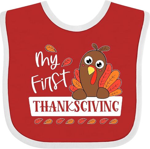 inktastic My 1st Thanksgiving Cute Turkey Baby Bib in Kuwait