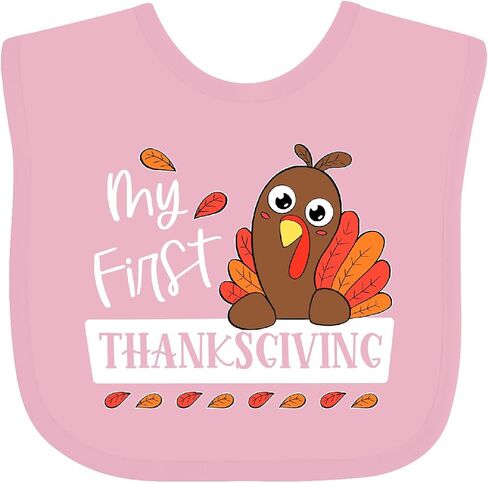 inktastic My 1st Thanksgiving Cute Turkey Baby Bib in Kuwait