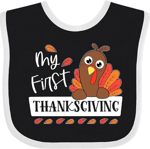 inktastic My 1st Thanksgiving Cute Turkey Baby Bib in Kuwait