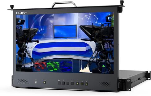 Lilliput 17.3 "RM-1731 1RU Rack Mount Mount Drawer Monitor IPS Screen HDMI2.0 3D-LUT للبث المباشر in Saudi Arabia