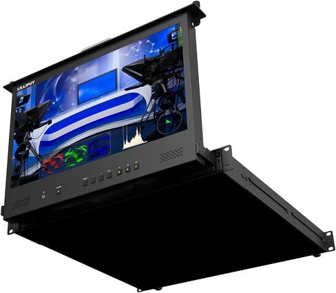 Lilliput 17.3 "RM-1731 1RU Rack Mount Mount Drawer Monitor IPS Screen HDMI2.0 3D-LUT للبث المباشر in Saudi Arabia