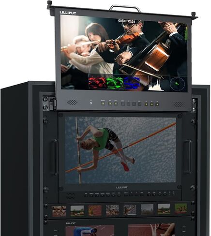 Lilliput 17.3 "RM-1731 1RU Rack Mount Mount Drawer Monitor IPS Screen HDMI2.0 3D-LUT للبث المباشر in Saudi Arabia