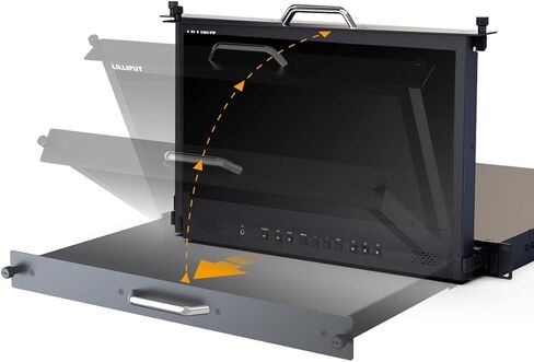 Lilliput 17.3 "RM-1731 1RU Rack Mount Mount Drawer Monitor IPS Screen HDMI2.0 3D-LUT للبث المباشر in Saudi Arabia