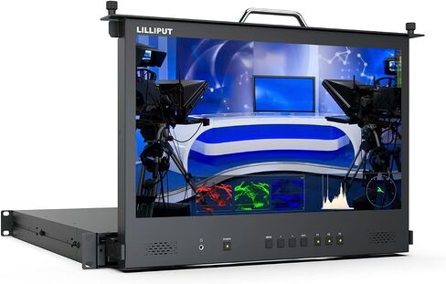 Lilliput 17.3 "RM-1731 1RU Rack Mount Mount Drawer Monitor IPS Screen HDMI2.0 3D-LUT للبث المباشر in Saudi Arabia