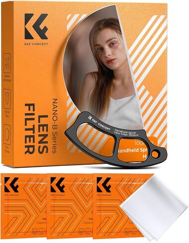 K&F Concept 100mm حلزوني Halo Camera Lens Filter مؤثرات خاصة لعدسة الكاميرا الزجاج البصري واضح مع قطعة قماش تنظيف in Saudi Arabia