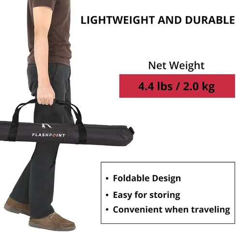 Flashpoint Pro Air-Air-Air-Duty Light Stand (Red ، 9.5 ') in Saudi Arabia