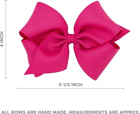 Wee Ones Girls 'Girls Grosgrain Hair Bow مع تراكب Faux Velvet Faux Vaux Vaux ، King Small ، Orange in Saudi Arabia