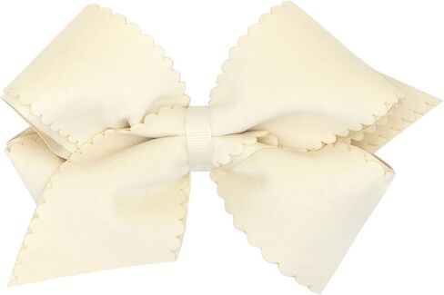 Wee Ones Girls 'Girls Grosgrain Hair Bow مع تراكب Faux Velvet Faux Vaux Vaux ، King Small ، Orange in Saudi Arabia