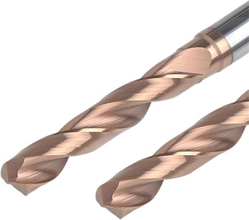 5D HRC65 6.1mm-10mm Carbide Fried Dough Twists Drill bit with Internal or External Cooling CNC Metal(9.5x10x61x40x103) in Kuwait