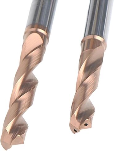 5D HRC65 6.1mm-10mm Carbide Fried Dough Twists Drill bit with Internal or External Cooling CNC Metal(9.5x10x61x40x103) in Kuwait